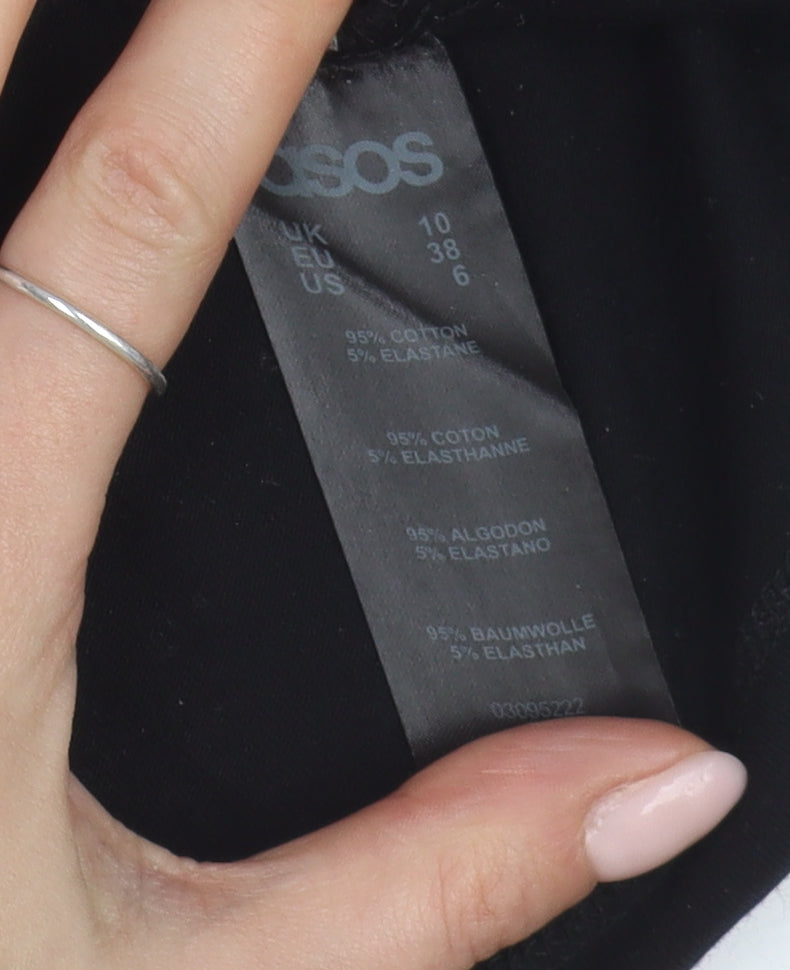 ASOS Women's Black Pencil Skirt Size 10 Cotton Blend