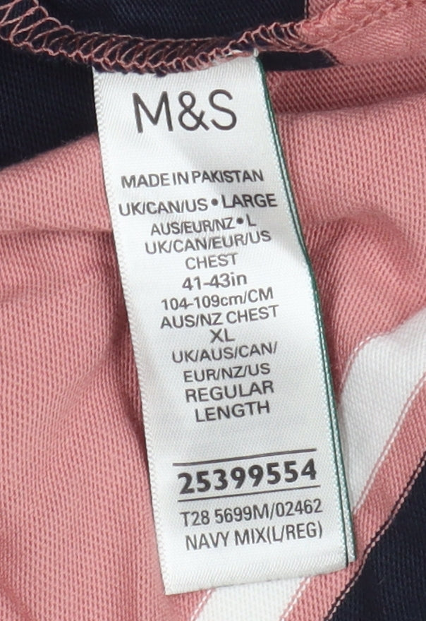 Marks and Spencer Men's Multicoloured Polo L