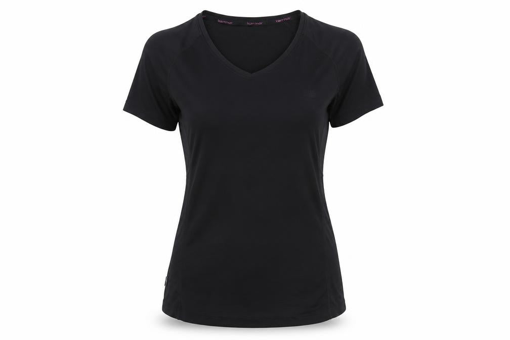 Womens UK Size 12 Karrimor Black Gym & Training Running & Jogging Hiking T-Shirt