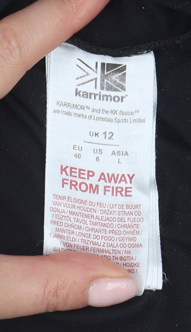 Karrimor Women's Black V-Neck Active T-Shirt Size 12