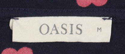 Womens UK Size M Oasis Blue Basic T-Shirt