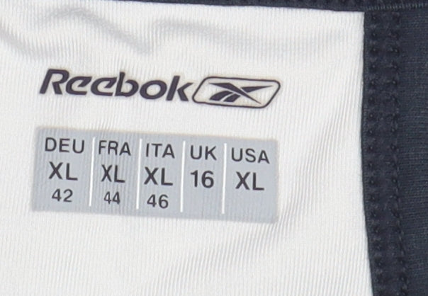 Reebok Womens Black Racerback Tank Top Size 16