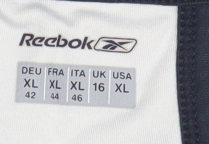 Reebok Womens Black Racerback Tank Top Size 16