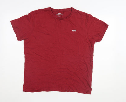 Mens UK Size L Crosshatch Red  T-Shirt