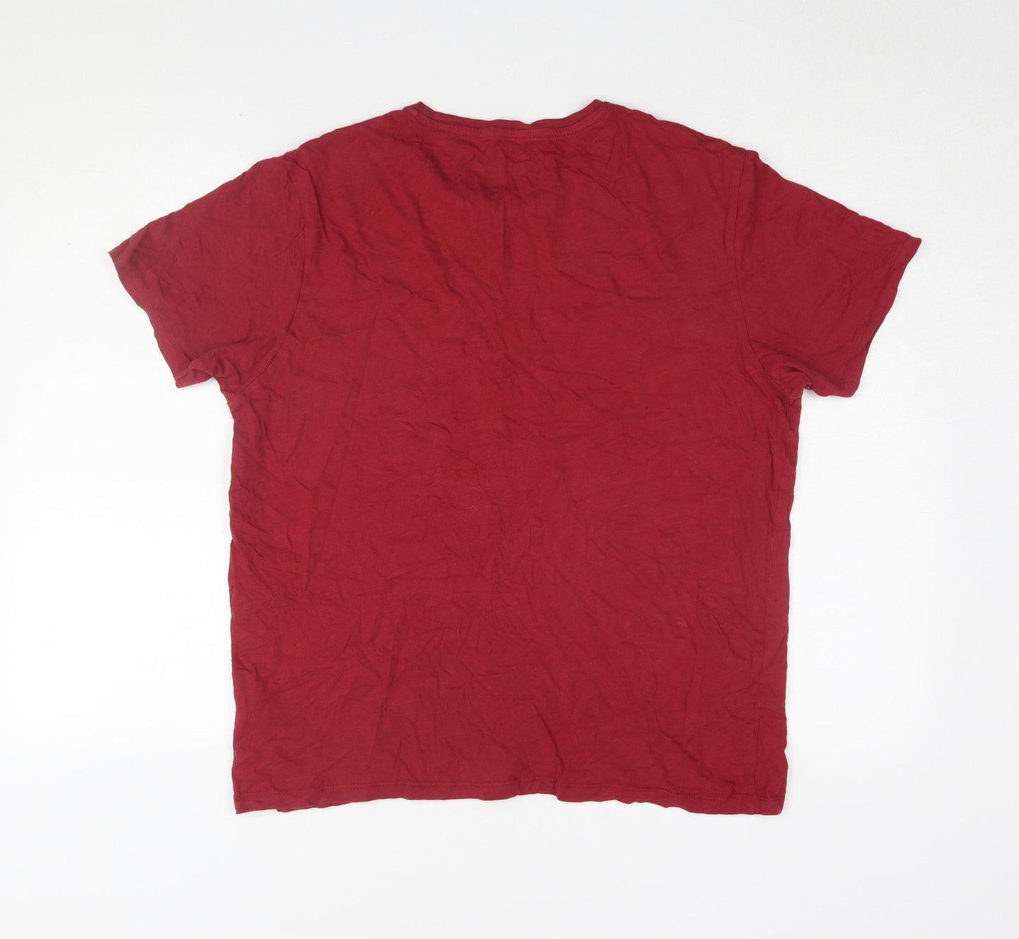 Mens UK Size L Crosshatch Red  T-Shirt