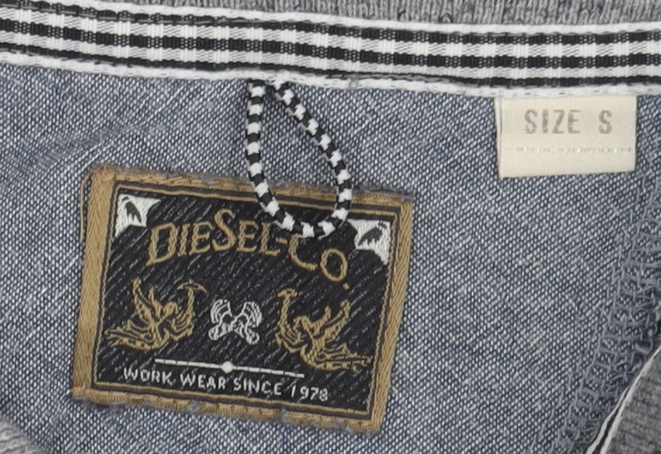 Diesel Co Men's Small Grey Cotton Polo