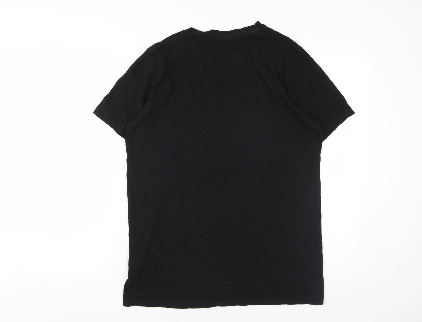 Puma Men's Black Cotton Logo T-Shirt Medium