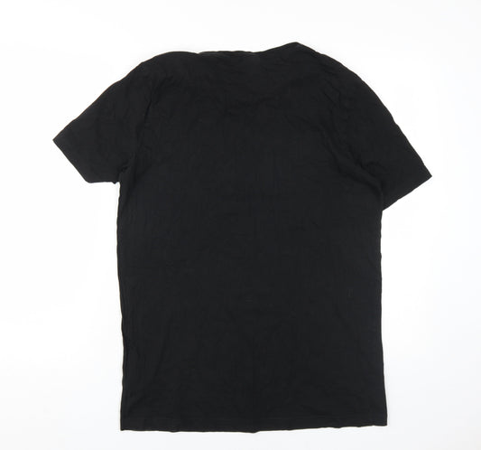 Puma Men's Black Graphic Print Crew Neck T-Shirt Medium