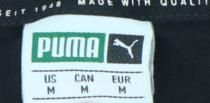 Puma Men's Black Graphic Print Crew Neck T-Shirt Medium