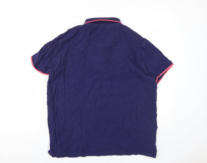 Pedro del Hierro Unisex Purple Polo Shirt, Size L