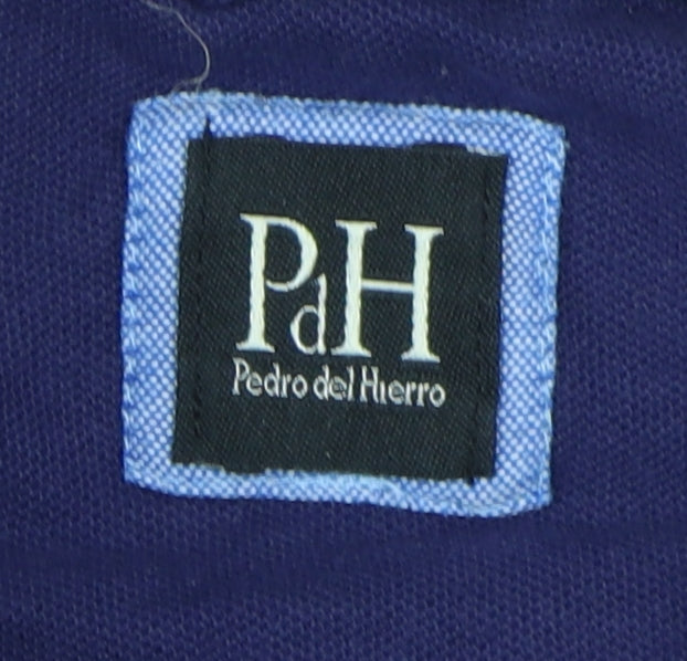 Pedro del Hierro Unisex Purple Polo Shirt, Size L