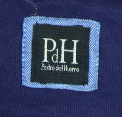 Pedro del Hierro Unisex Purple Polo Shirt, Size L