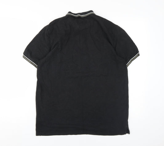 Firetrap Men's Black Polo Shirt L Casual Wear