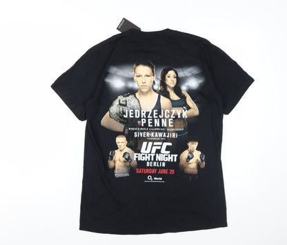 UFC Men’s Black Medium T-Shirt, Sports Graphic, New