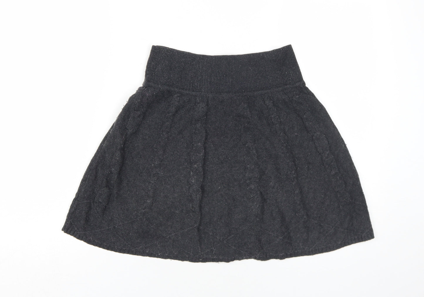 Fat Face Women's Black A-Line Skirt, Size 6, Cotton Blend