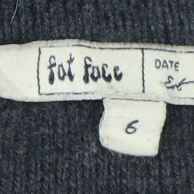 Fat Face Women's Black A-Line Skirt, Size 6, Cotton Blend