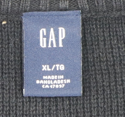 GAP Men's Black XL Pullover Jumper - Casual Comfort