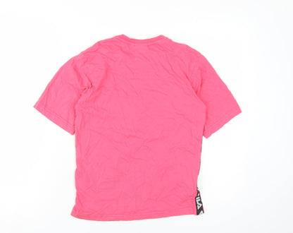 Fila Women's Pink XS Cotton T-Shirt with Logo