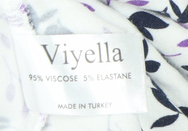 Womens UK Size S Viyella Multicoloured Basic Blouse
