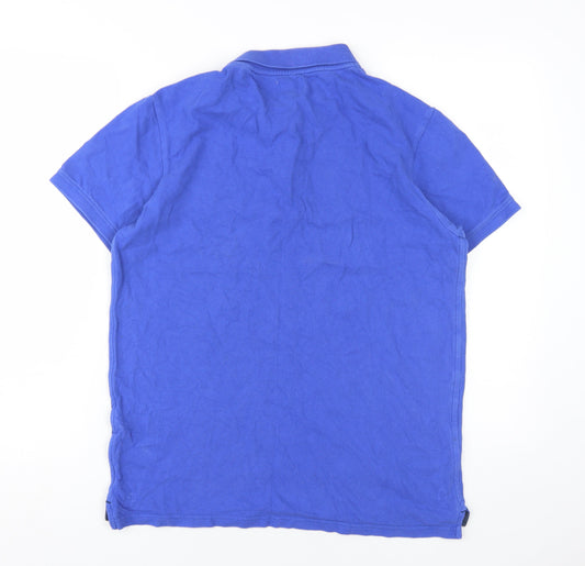 Jack Wills Men's Blue Polo Shirt Medium Cotton