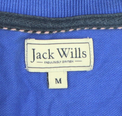 Jack Wills Men's Blue Polo Shirt Medium Cotton