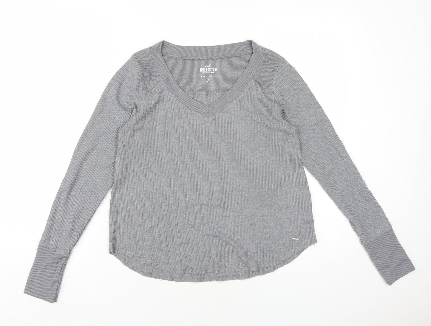 Womens UK Size S Hollister Grey Jersey T-Shirt