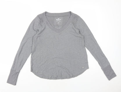 Womens UK Size S Hollister Grey Jersey T-Shirt