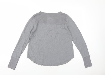 Womens UK Size S Hollister Grey Jersey T-Shirt