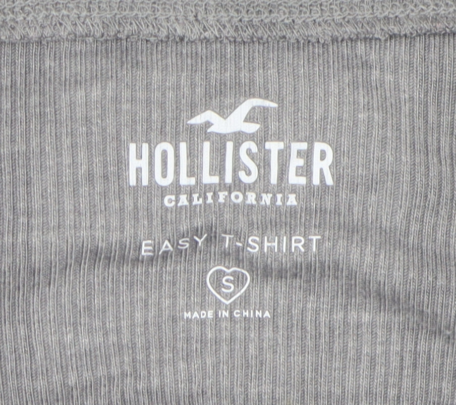 Womens UK Size S Hollister Grey Jersey T-Shirt