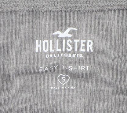 Womens UK Size S Hollister Grey Jersey T-Shirt