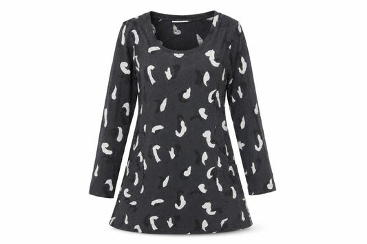 Adini Women's Black A-Line Dress S, Cotton, Casual