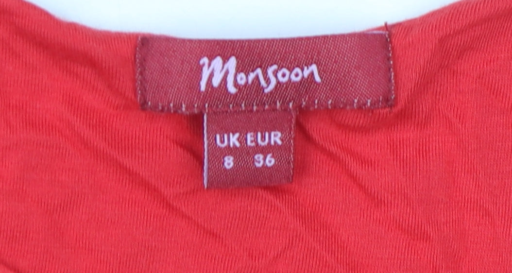 Monsoon Women's Red Wrap Tank Top Size 8
