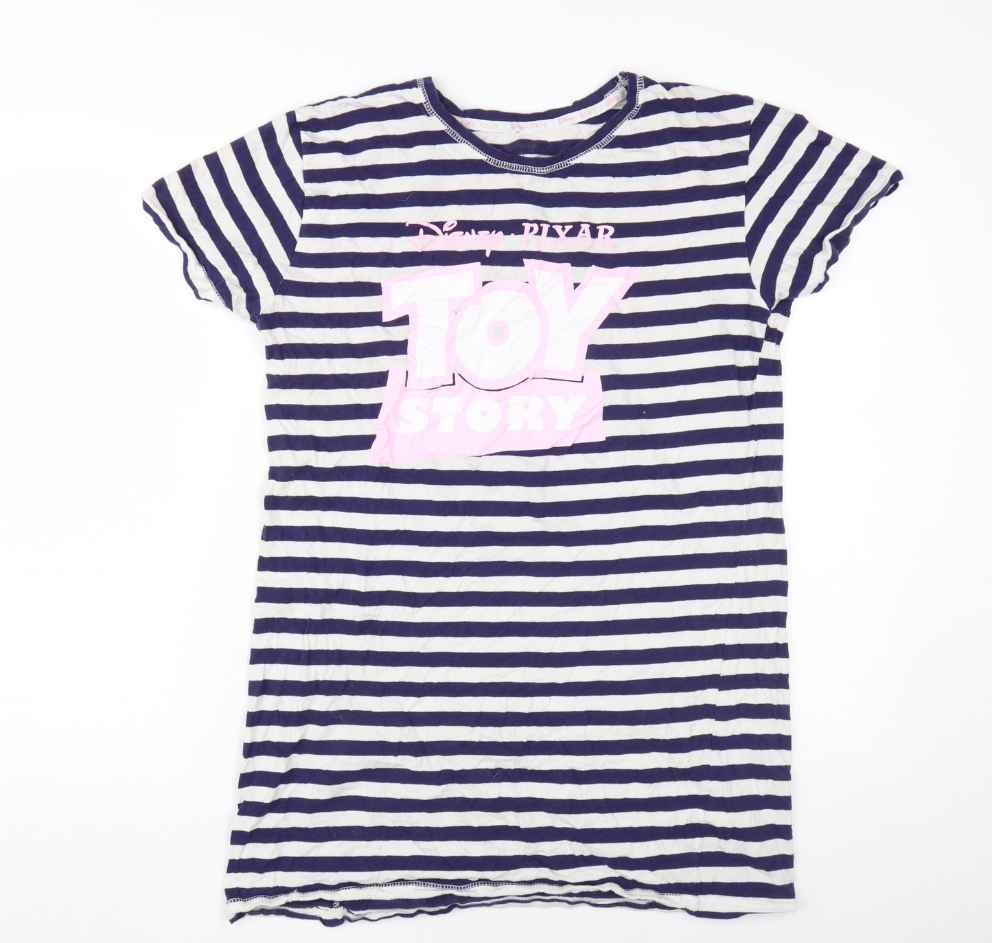 Disney Women Blue Nightshirt Toy Story Striped Size 12-14