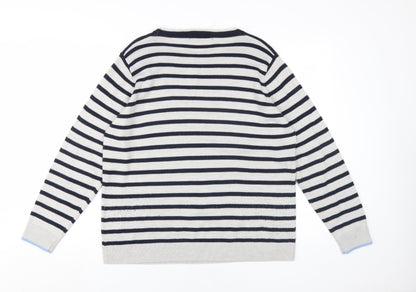 Womens UK Size L Isle Essentials Multicoloured Pullover Jumper