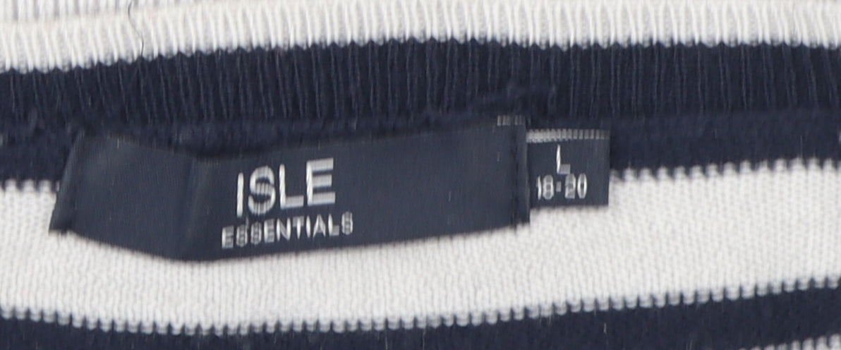 Womens UK Size L Isle Essentials Multicoloured Pullover Jumper