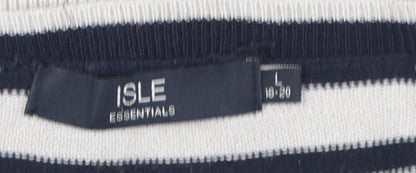 Womens UK Size L Isle Essentials Multicoloured Pullover Jumper