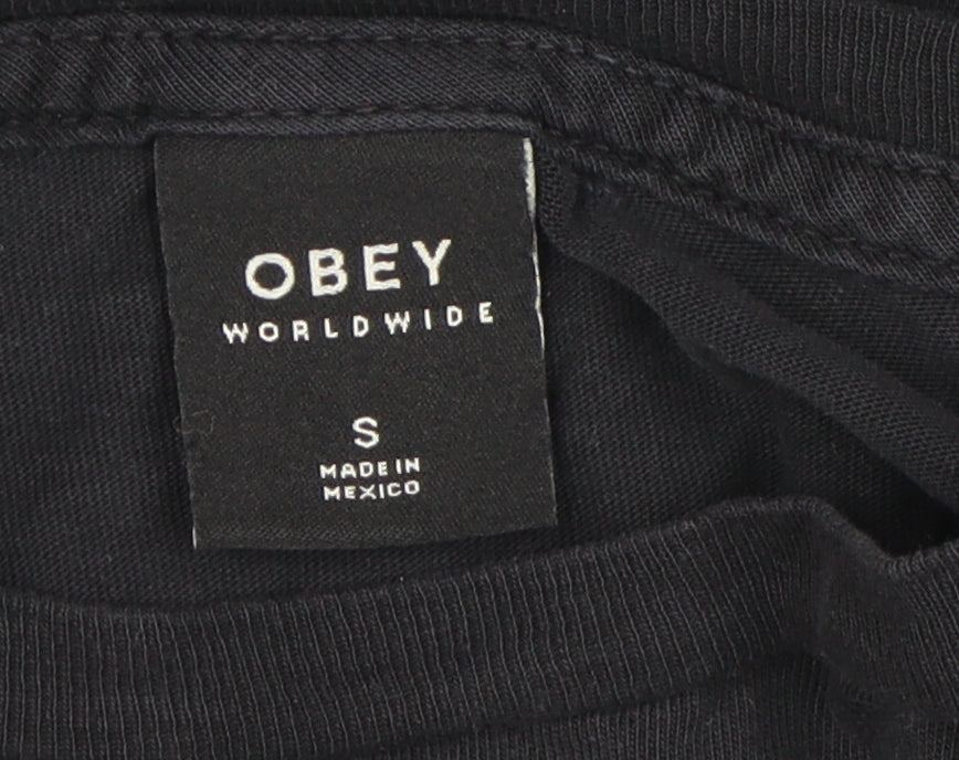 Obey Black Unisex Crew Neck T-Shirt - Size S