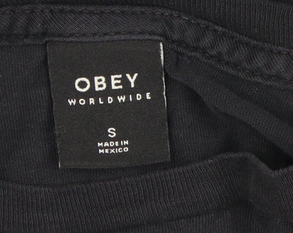 Obey Black Unisex Crew Neck T-Shirt - Size S