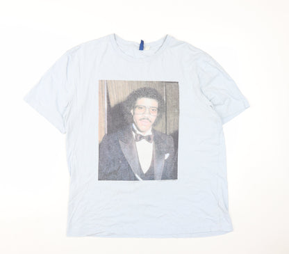 Mens UK Size L H&M Blue  T-Shirt