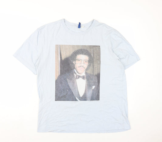 Mens UK Size L H&M Blue  T-Shirt