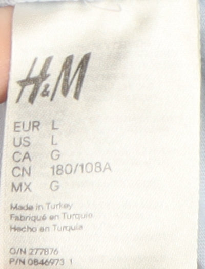 Mens UK Size L H&M Blue  T-Shirt