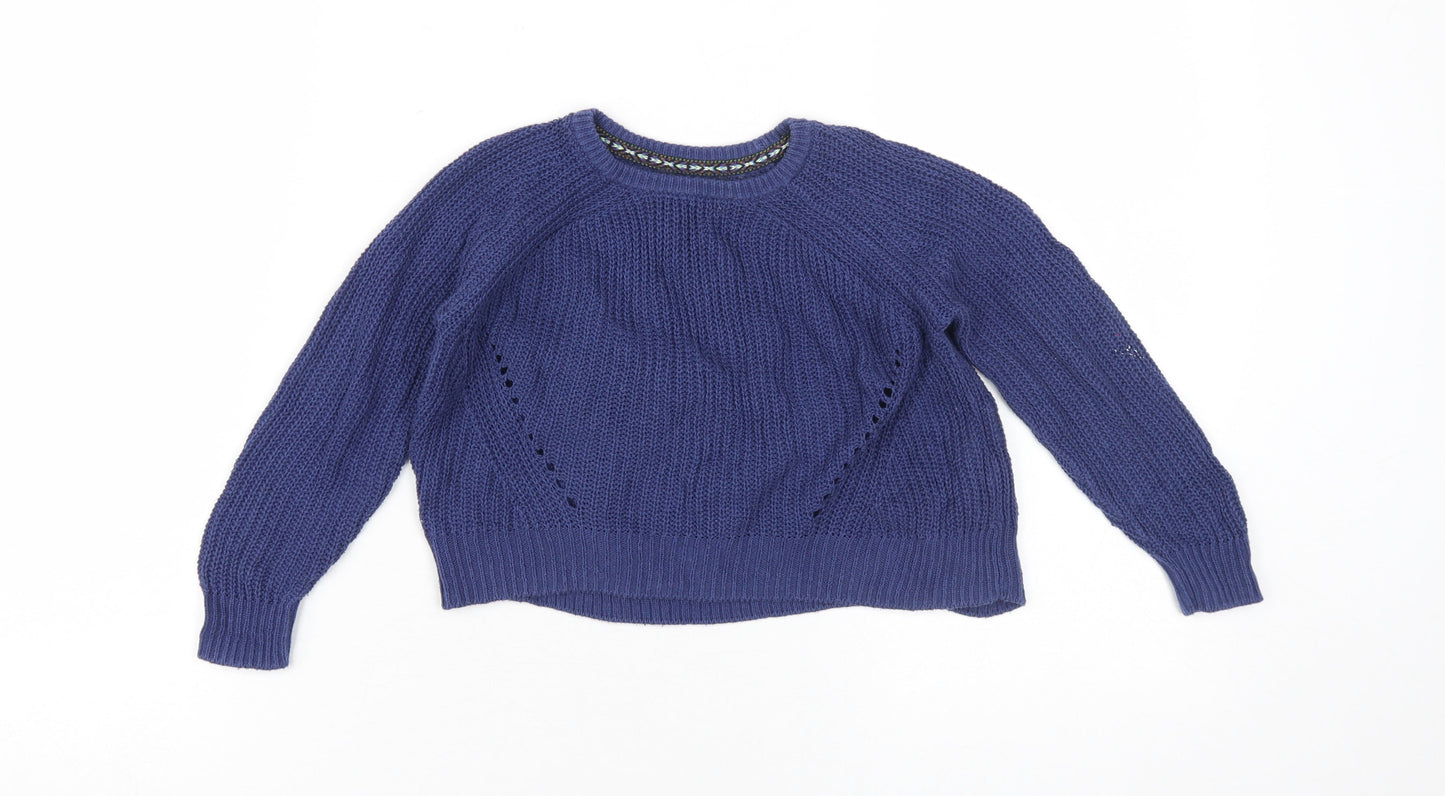 GapKids Boys Blue Chunky-Knit Pullover Jumper 4-5 Years