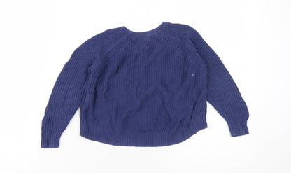 GapKids Boys Blue Chunky-Knit Pullover Jumper 4-5 Years