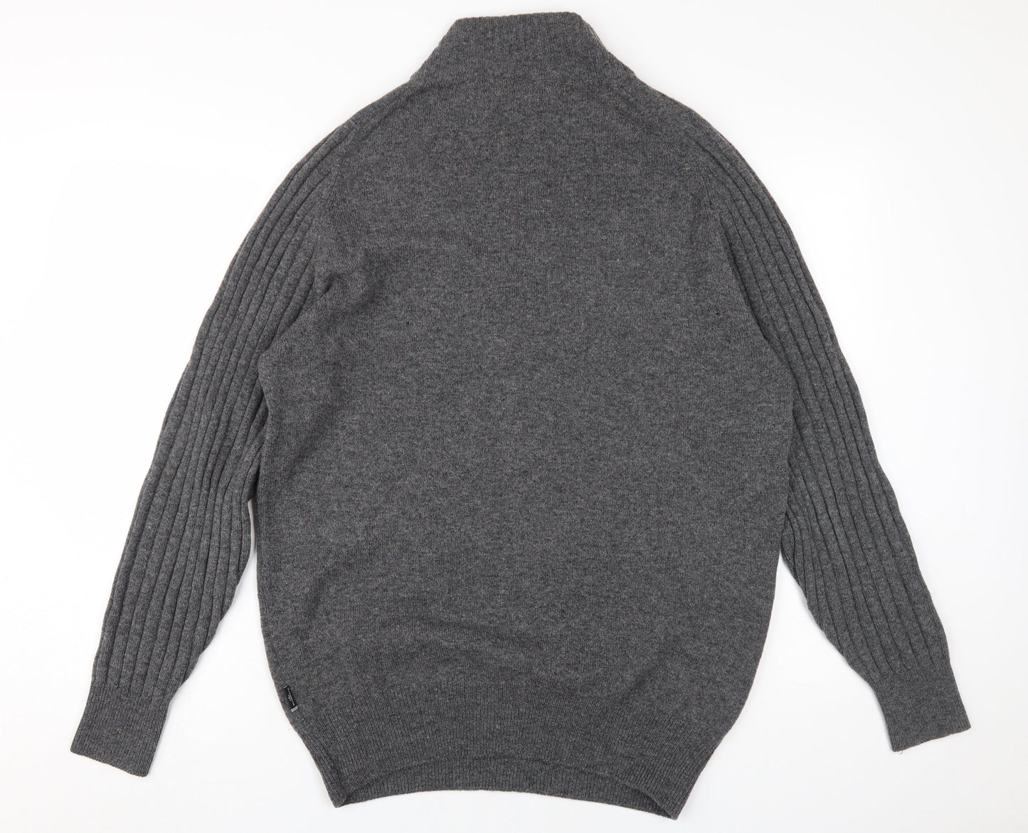 Glenmuir Men's Grey Wool Pullover Jumper L