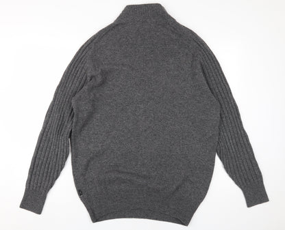 Glenmuir Men's Grey Wool Pullover Jumper L