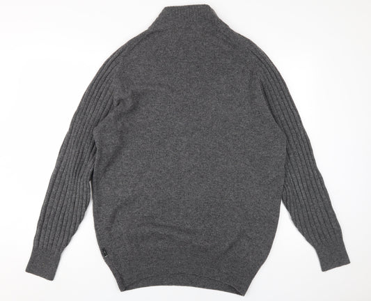 Glenmuir Men's Grey Wool Pullover Jumper L