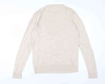 Jack & Jones Beige Knit Pullover Jumper Medium