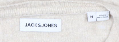 Jack & Jones Beige Knit Pullover Jumper Medium
