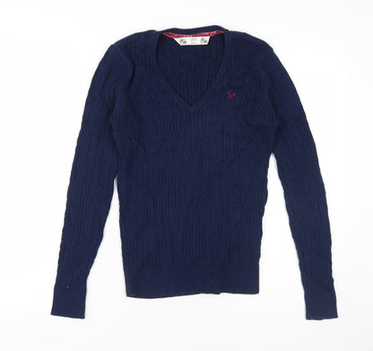 Crew Clothing Co. Women's Blue V-Neck Pullover, Size 12