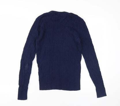 Crew Clothing Co. Women's Blue V-Neck Pullover, Size 12